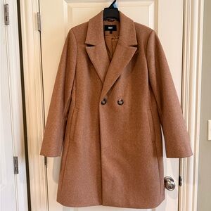 DKNY Women's Wool Blend Overcoat